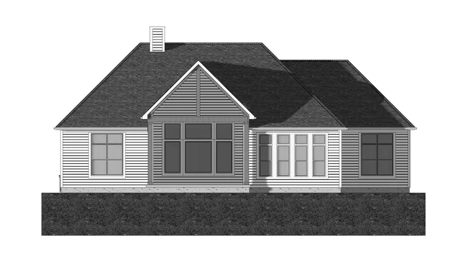 The Brookside house plan, exterior view 3